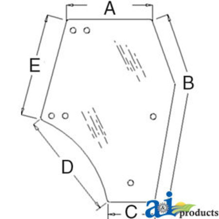 A & I PRODUCTS Glass, Door (RH) - Tinted 66" x46" x4" A-3C581-70674